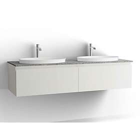 Vedum Tvättställsskåp Flow 1500 Dubbel med 2 Lådor FL KOM 1500D 2L VIT U 84910153U