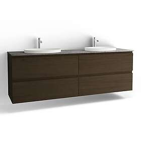 Vedum Tvättställsskåp Flow 2000 Dubbel med 4 Lådor FL KOM 2000D 4L BR EK 84921203