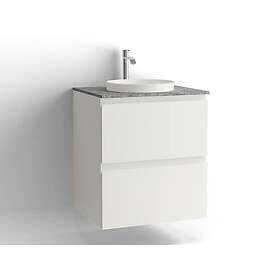 Vedum Tvättställsskåp Flow 600x478 med 2 Lådor FL KOM 600 D478 NP2L VIT 51230060