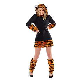 Tigerklänning med Huva Maskeraddräkt Medium/Large