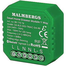 Malmbergs Dosdimmer BLE RF-stöd smart 150W