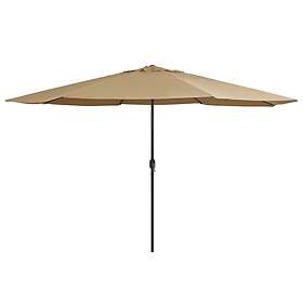 vidaXL Trädgårdsparasoll med metallstång 400 cm taupe 47381