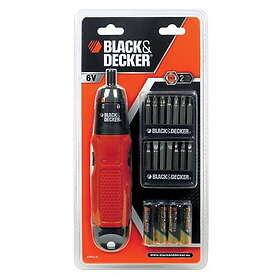 Black & Decker Skruvdragare med batterier A 7073; 6 V 18 tillbehörssats
