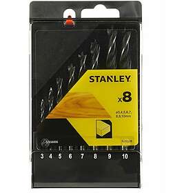 Stanley Borrsats för trä STA56006-QZ; 3-10 mm; 8 st.