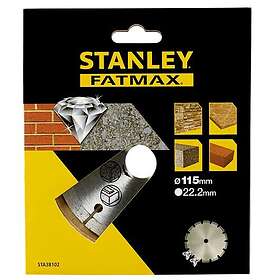 Stanley Segmenterad diamantsågskiva för torr- och våtkapning STA38102-XJ; 115x22,23 mm