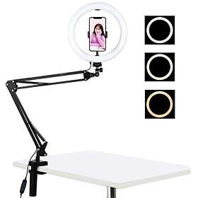 Puluz Desktop arm stand with 26cm LED Vlogging Ring PKT3090B