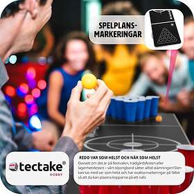 TecTake  Beerpong-bord Brew Battle, hopfällbar och höjdjusterbar - svart