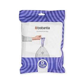 Brabantia PerfectFit avfallspåsar D (40 st påsar per förpackning) 15-20l