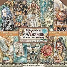 Stamperia Paper Pad 12x12 Tum Sir Vagabond in Fantasy World