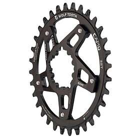 Wolf Tooth Red Camo Drop B Chainring Silver 32t