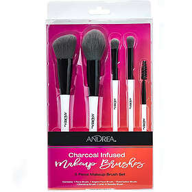 Andrea Charcoal Infused 5 Piece Makeup Brush Set