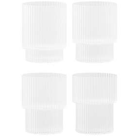 Ferm Living Ripple Glas 4-pack 20 cl, Frosted