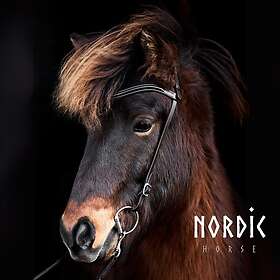 Nordic Horse Huvudlag med pannband Supersoft Brun (Spännen: Silver)
