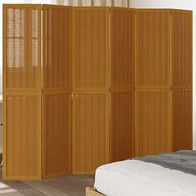 vidaXL Rumsavdelare 6 paneler brun massivt kejsarträ 358826