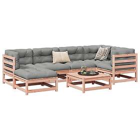 vidaXL Soffgrupp för trädgården 7 delar massiv douglasgran 3299532