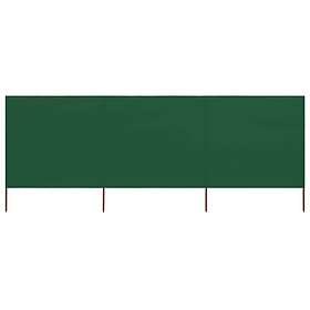vidaXL Vindskydd 3 paneler tyg 400x160 cm grön 47149