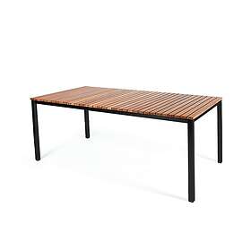 Skargaarden Häringe matbord Teak/rostfrittstål svart 179 x 93 cm