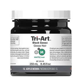 Medium Tri-Art Gesso Black 250ml, svart grundering för akrylfärg