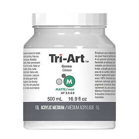 Medium Tri-Art Gesso 500ml, svart grundering för akrylfärg