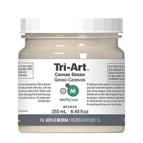 Medium Tri-Art Gesso Canvas 250ml, beige cremefärgad grundering för akrylfärg