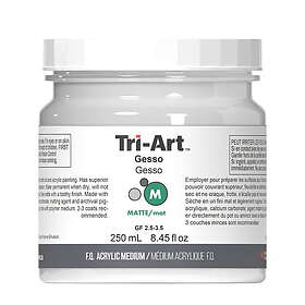 Medium Tri-Art Gesso 250ml, vit grundering för akrylfärg