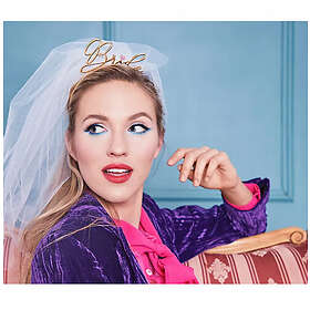 Brudslöja med guld diadem