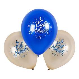 Latexballonger Eid Mubarak 6-pack