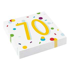 Servetter Confetti Birthday 70 20-pack