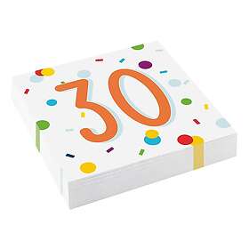 Servetter Confetti Birthday 30 20-pack