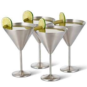 Oak & Steel Martini/Cocktailglas Silver 46cl, 4-pack