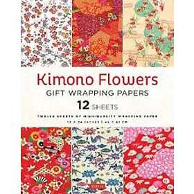 Kimono Flowers Gift Wrapping Papers 12 sheets