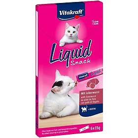 Vitakraft Liquid Snack Leverkorv Biotin 6x15g