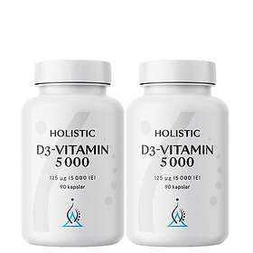 Holistic 2 x D3-vitamin 5000 IE 90 kapslar