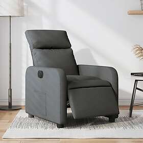vidaXL Elektrisk reclinerfåtölj mörkgrå tyg 3206682