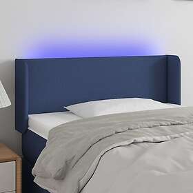 vidaXL Sänggavel LED blå 93x16x78/88 cm tyg 3122944