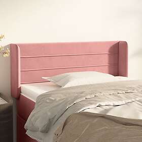 vidaXL Sänggavel med kanter rosa 103x16x78/88 cm sammet 3118955