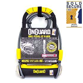 OnGuard Pitbull Standard Shackle U-lock With Padlock Cable 115x230x14mm