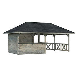 Palmako Stuga Bianca 16,6 m2 3 Set3 grå impregnerad 110199 M2 SET3