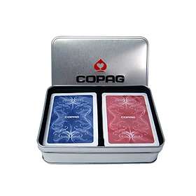 Copag Centennial Poker Jumbo Plastic Double Deck (Red/Blue)