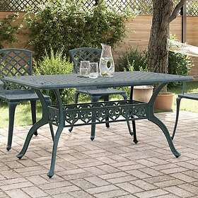 vidaXL Trädgårdsbord grön 150x90x72 cm gjuten aluminium 4002806