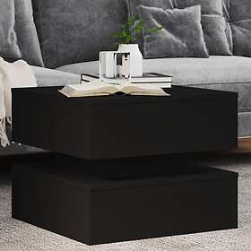 vidaXL Soffbord med LED svart 50x50x40 cm 839855
