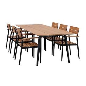 Sunzo Eastport matgrupp Svart/teak