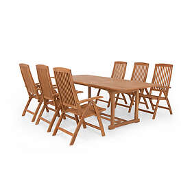 Sunzo Boston & Medford matgrupp Teak 6 positionsstolar & bord 180 230 x 100 cm