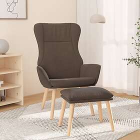 vidaXL Vilstol med fotpall taupe tyg 3097891