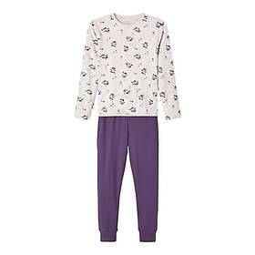 name it Pyjamas 2-delad grå lila
