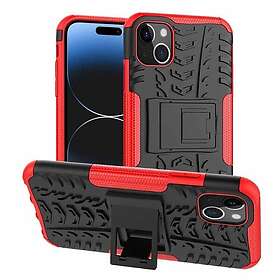 CaseOnline Stöttåligt skal med ställ Apple iPhone 15 Röd
