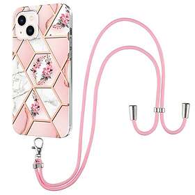 Skalo Marmor Mobilhalsband Skal till iPhone 15