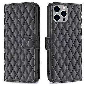 Skalo BINFEN COLOR Quiltat Plånbok till iPhone 15 Pro