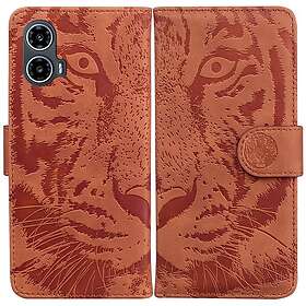 Skalo Motorola Moto G04 Embossed Tiger Plånbok