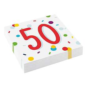 Servetter Confetti Birthday 50 20-pack
